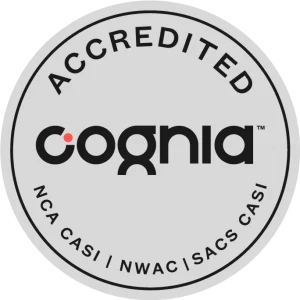Turning Winds, a residential treatment center and boarding school for girls and boys is accredited by Cognia
